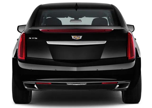 Black Cadillac XTS from behind