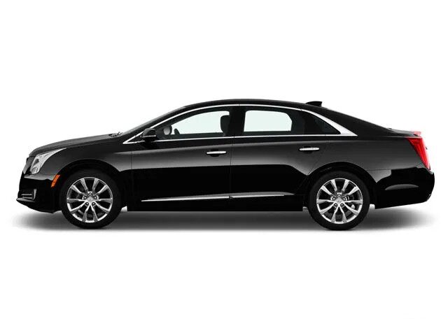 Black Cadillac XTS, side view