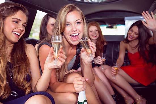 bachelorette party in the limo