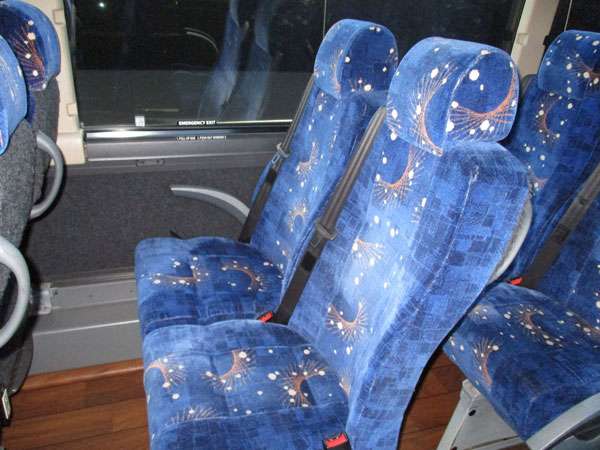 Roman Limousine's Modern Coach Buss has Comfortable Seats and Leg Space