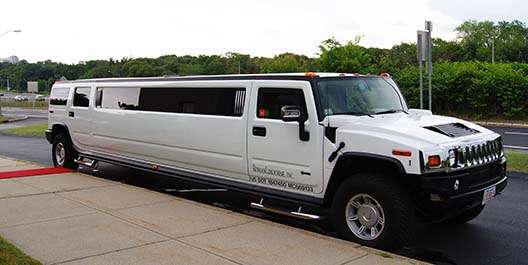 Red carpet on Hummer Limousine