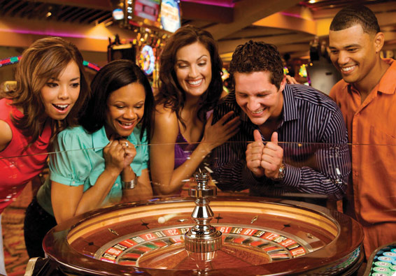 People playing roulette