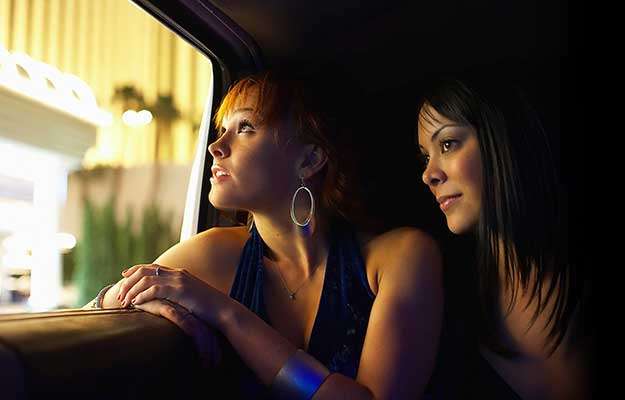 girls in limo night out