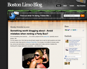 limo blog screenshot