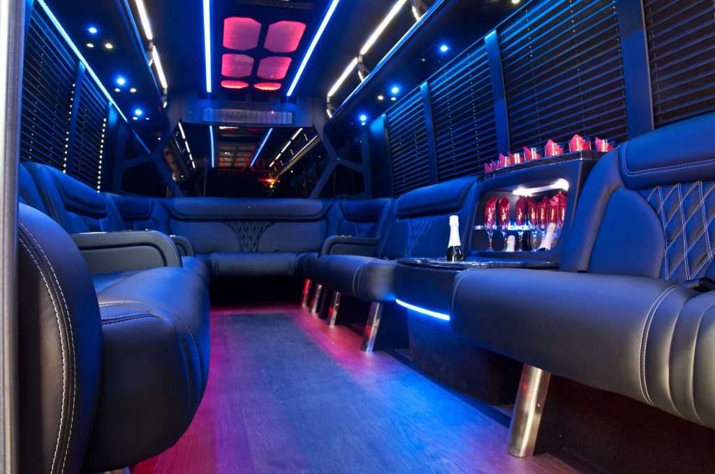 Party Bus 24 Passenger Limo Interior