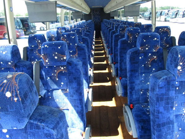 Roman Limousine's Modern Coach Buss Has Comfortable Seats And Leg Space